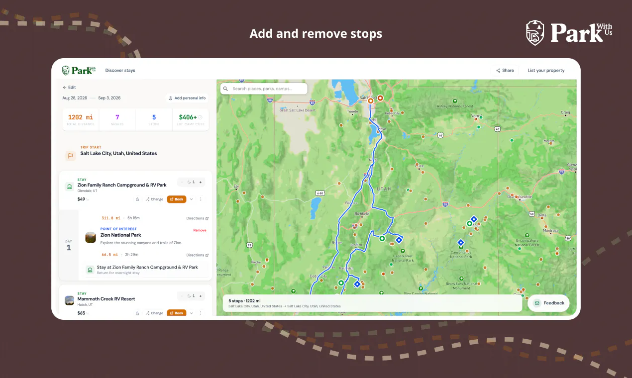 Park With Us - Road Trip Planner gallery image