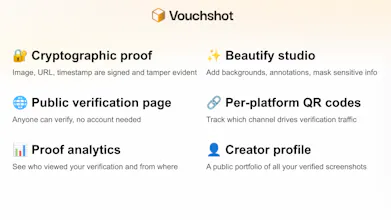 VouchShot - Verifiable Screenshots gallery image