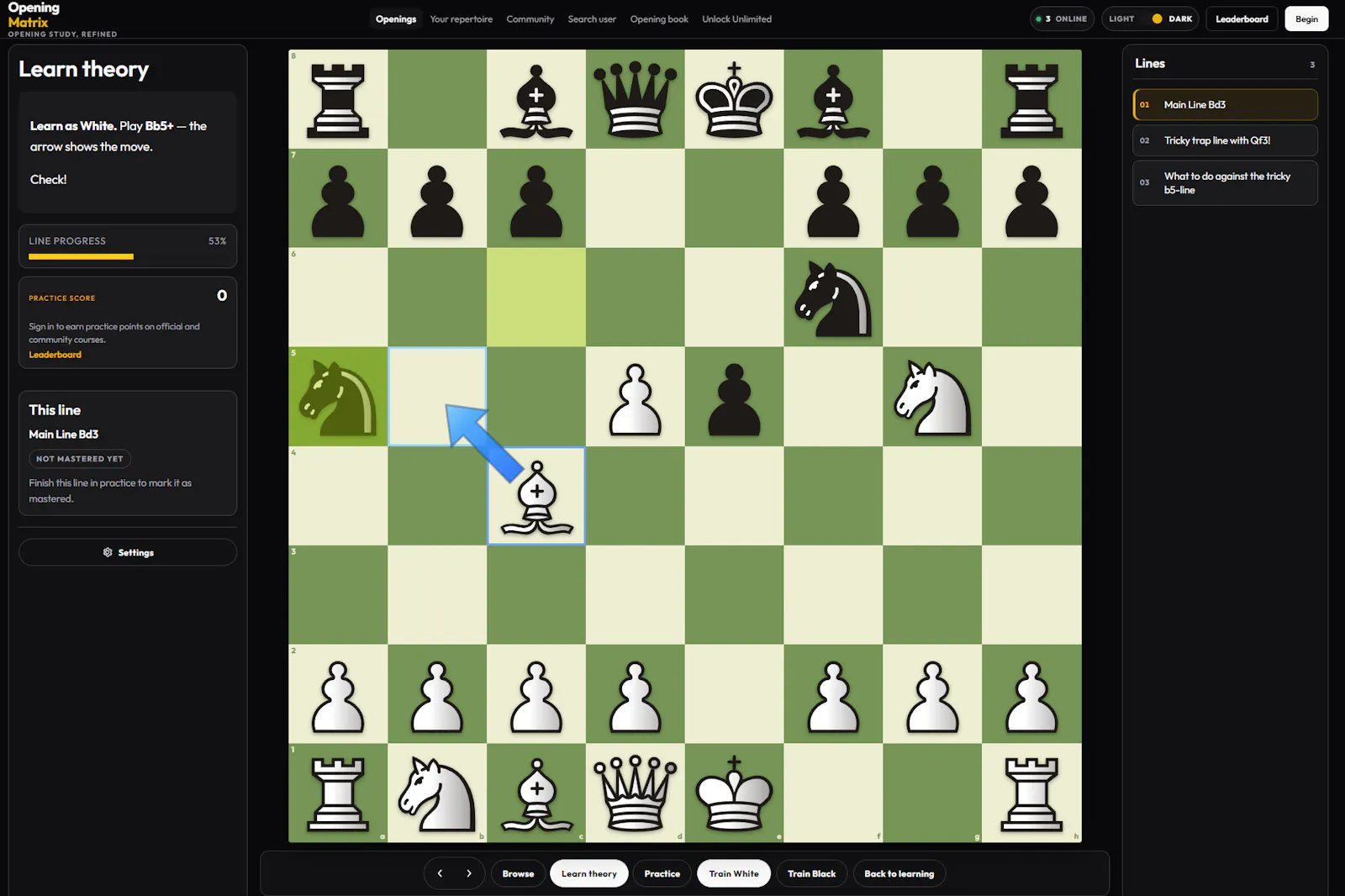 OpeningMatrix screenshot 2