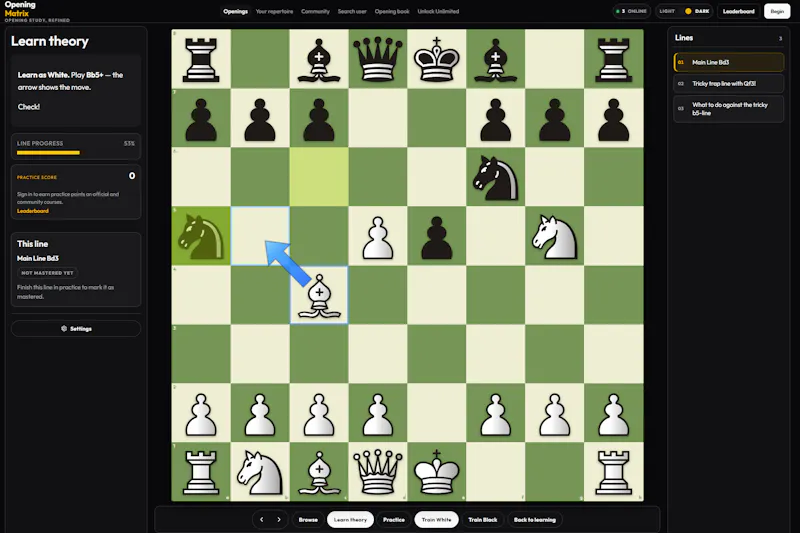 OpeningMatrix screenshot 2