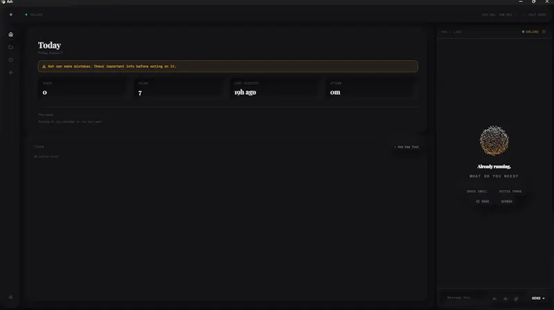 Ash — AI Chief of Staff screenshot 1