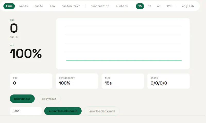 MonkeyTypeHub screenshot 2