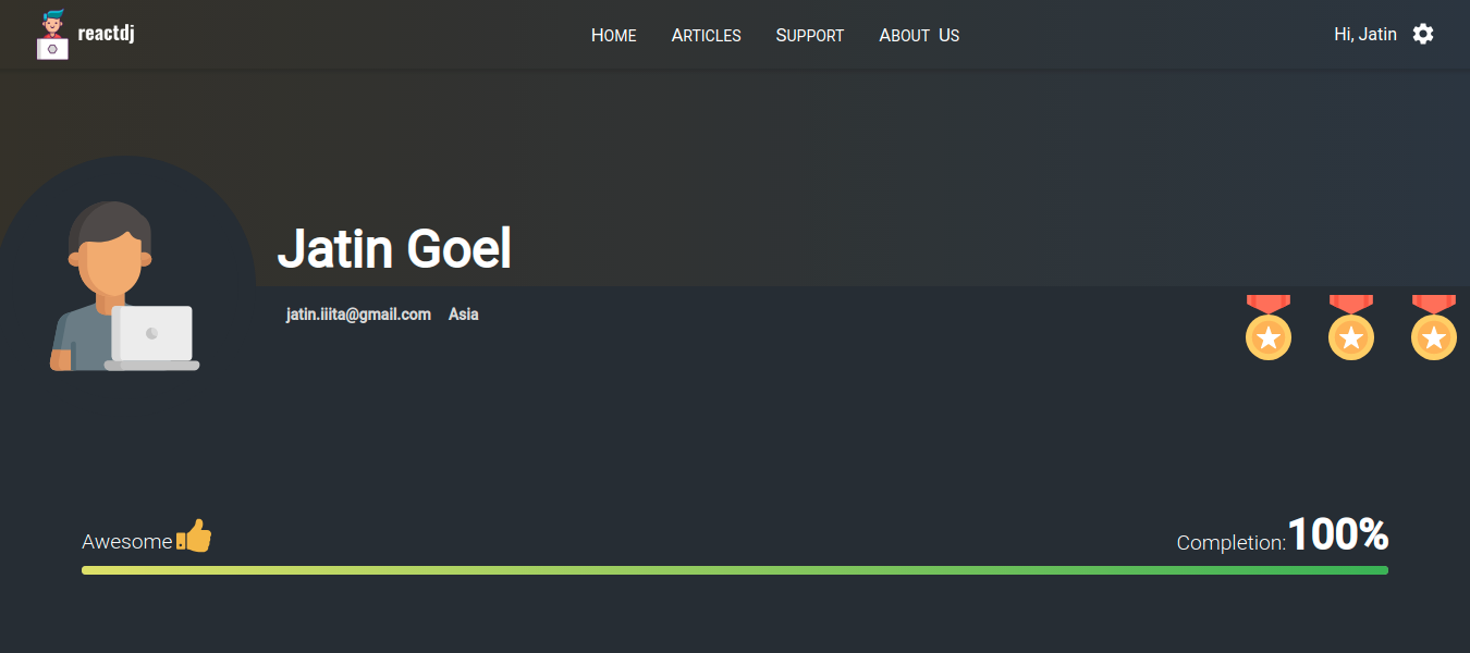 React DJ (Blog Management System) gallery image