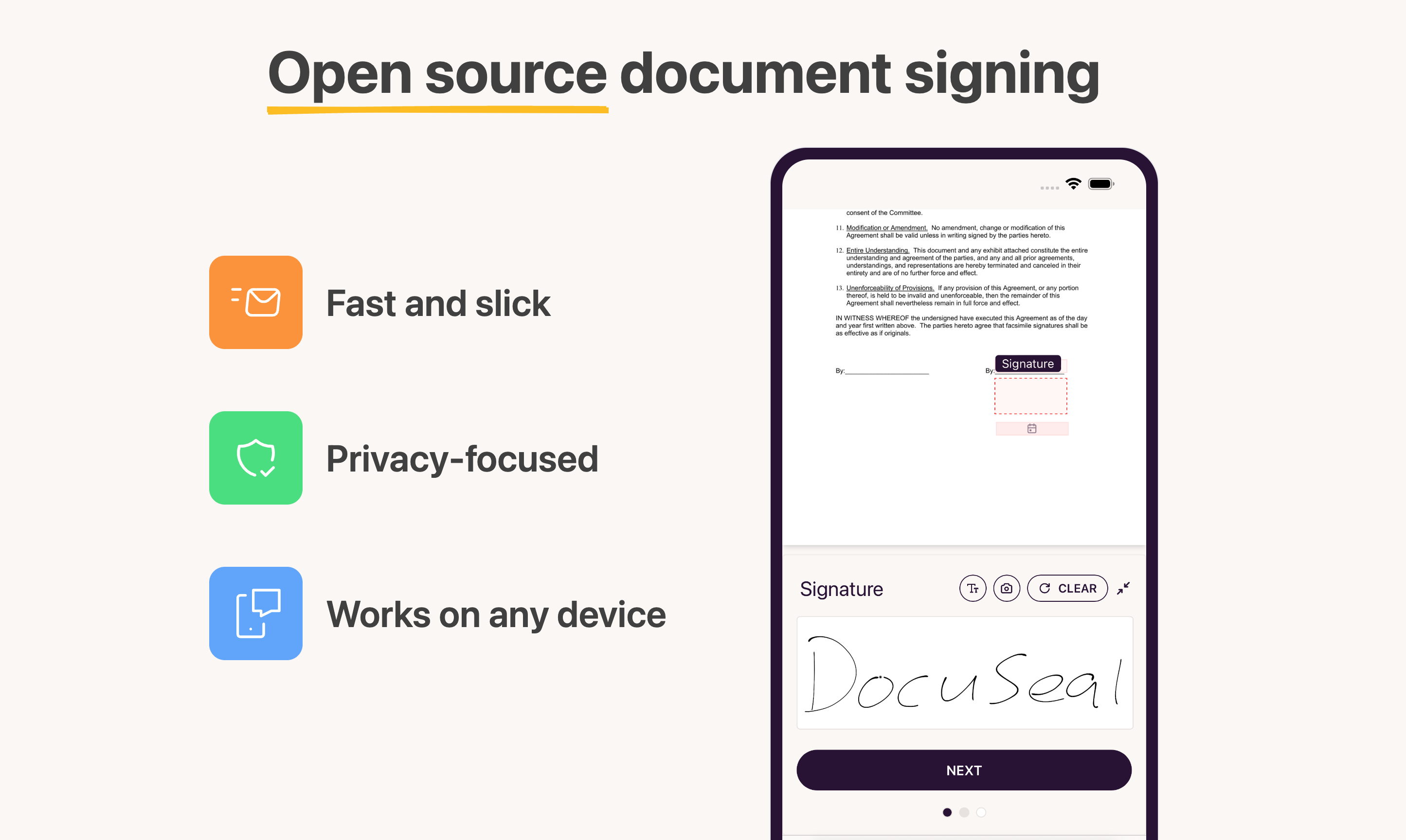 문서 - 오픈 소스 Docusign 대안 미디어 1