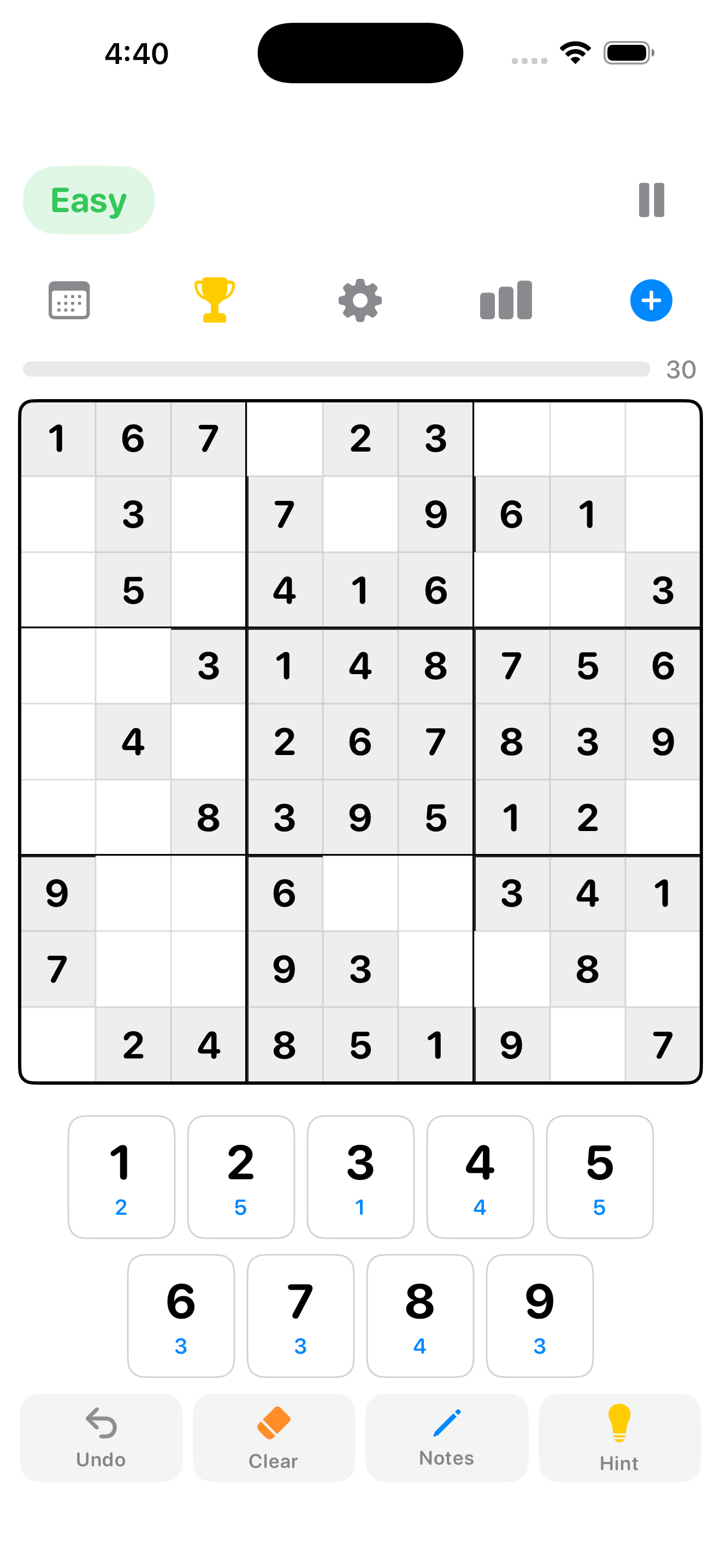 Clear Sudoku 9 - Screenshot 4 showing product features and functionality