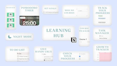 Learning Hub Notion Template gallery image