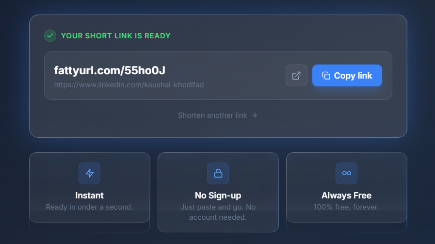 Fatty URL - Screenshot 3 showing product features and functionality
