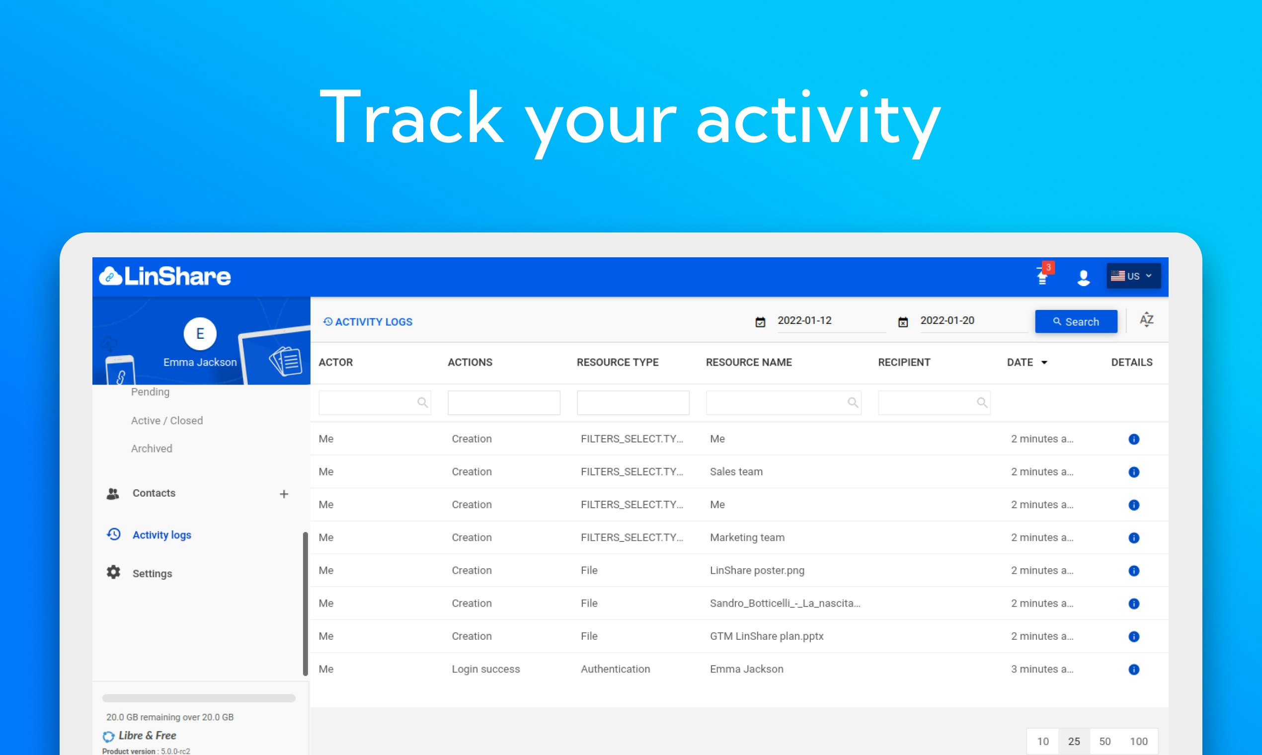 LinShare gallery image
