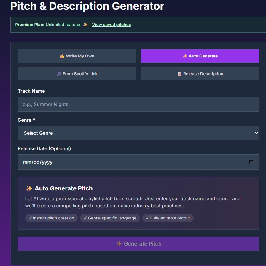 Pitch Analyzer - Screenshot 2 showing product features and functionality