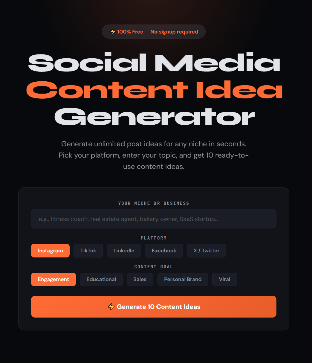 Content Idea Generator