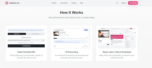 Cliptext.me - Youtube transcription tool gallery image