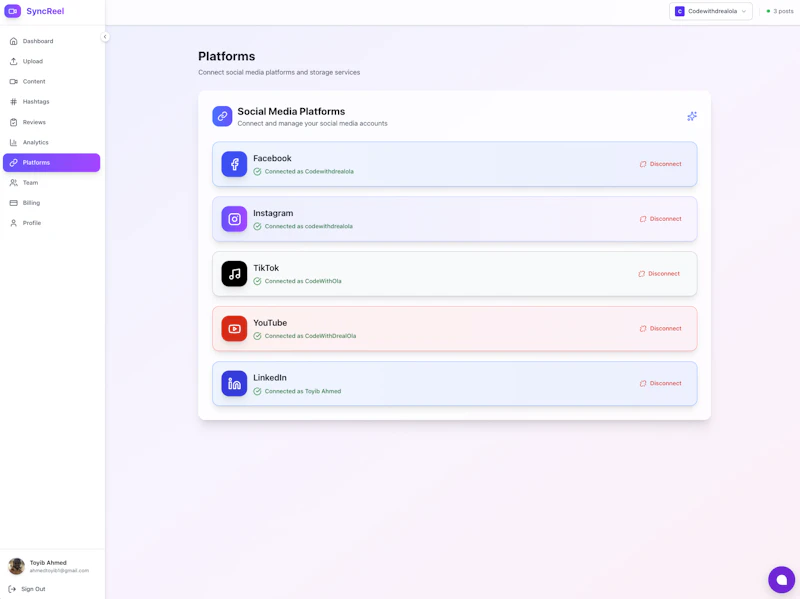 SyncReel.io screenshot 2