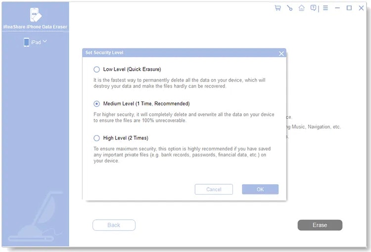 Média Eraser de données iPhone - Eraser de données efficace pour les appareils iOS 4