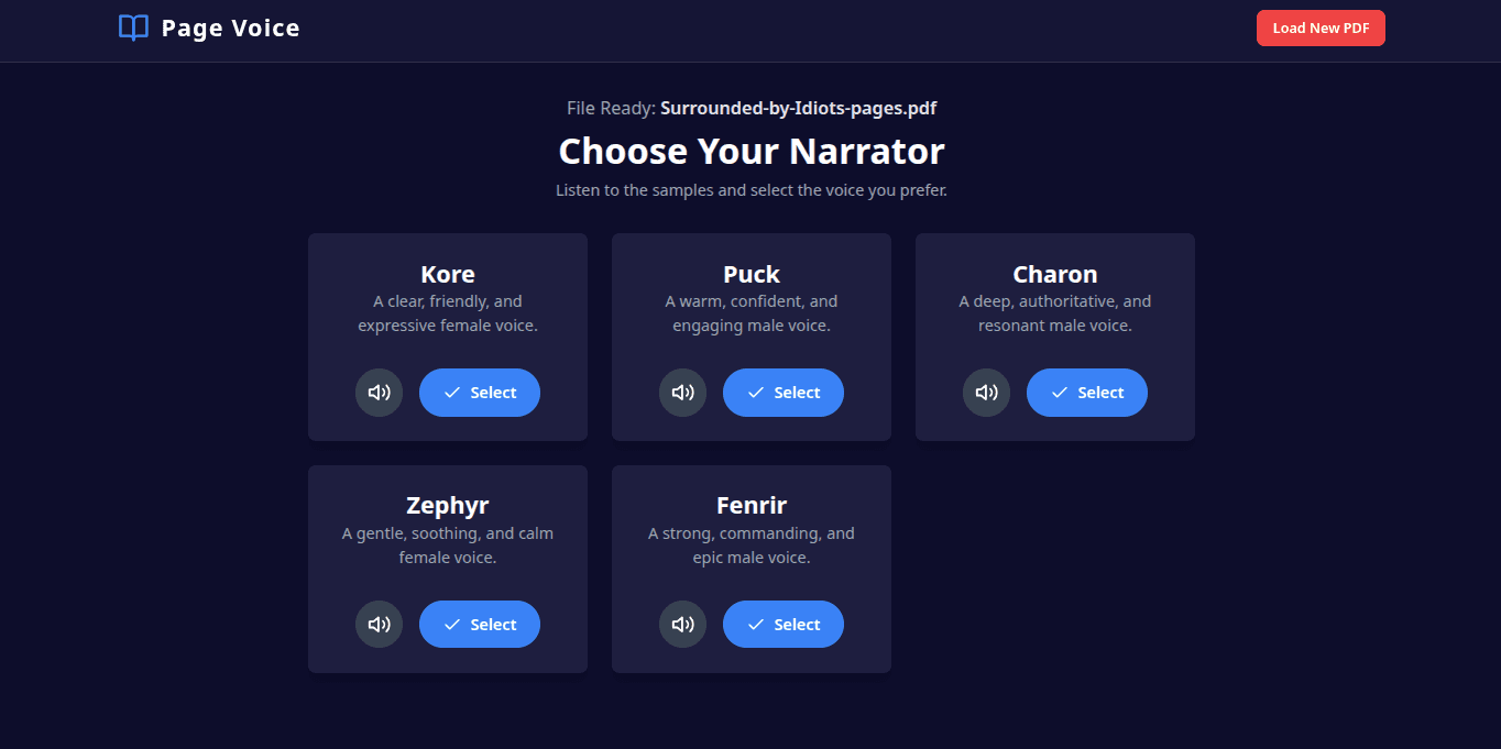 Page Voice - Screenshot 2 showing product features and functionality