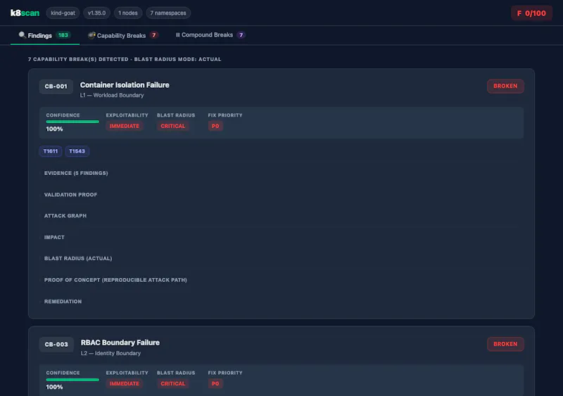 k8scan screenshot 3