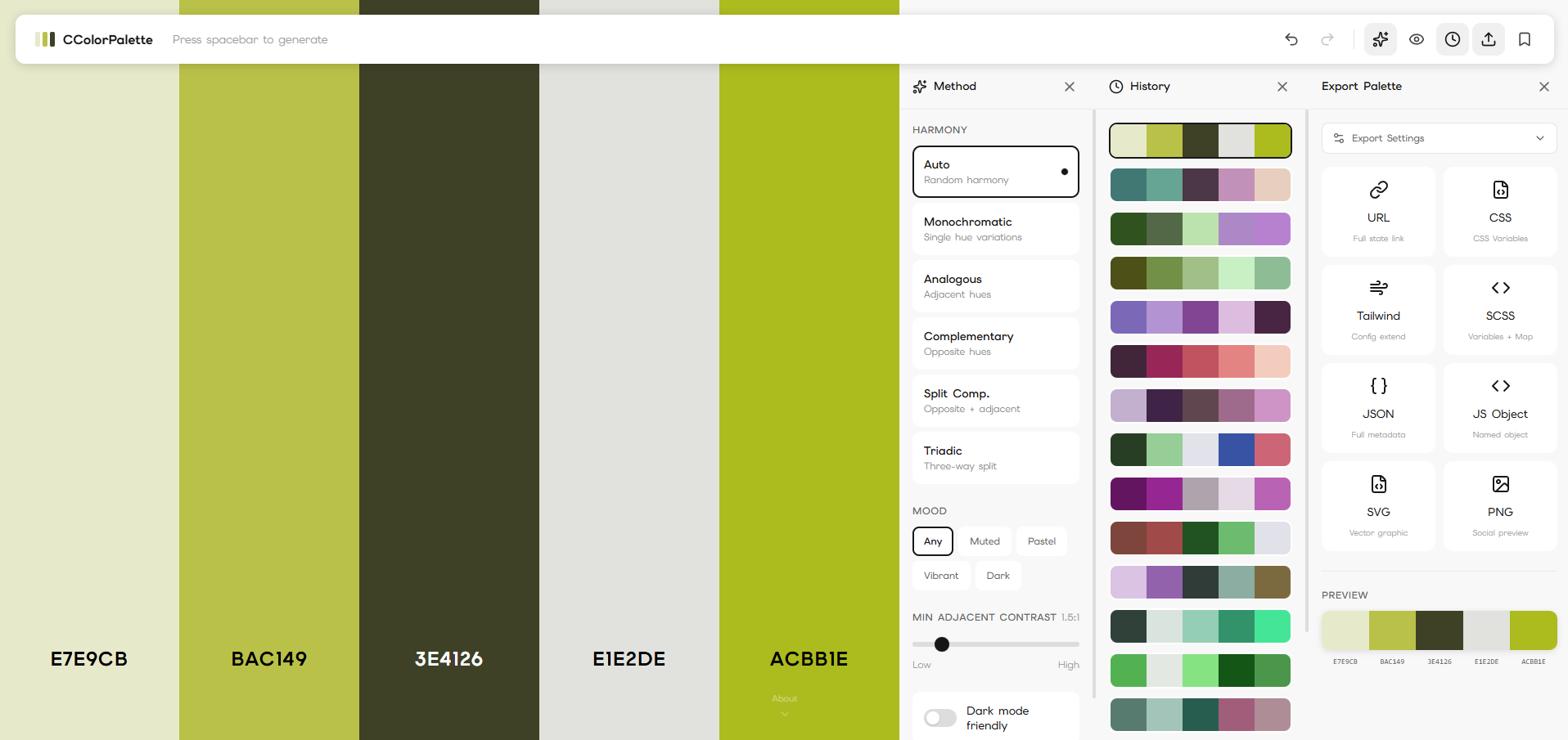 CColorPalette.com - color generator tool - Product Hunt launch logo and brand identity