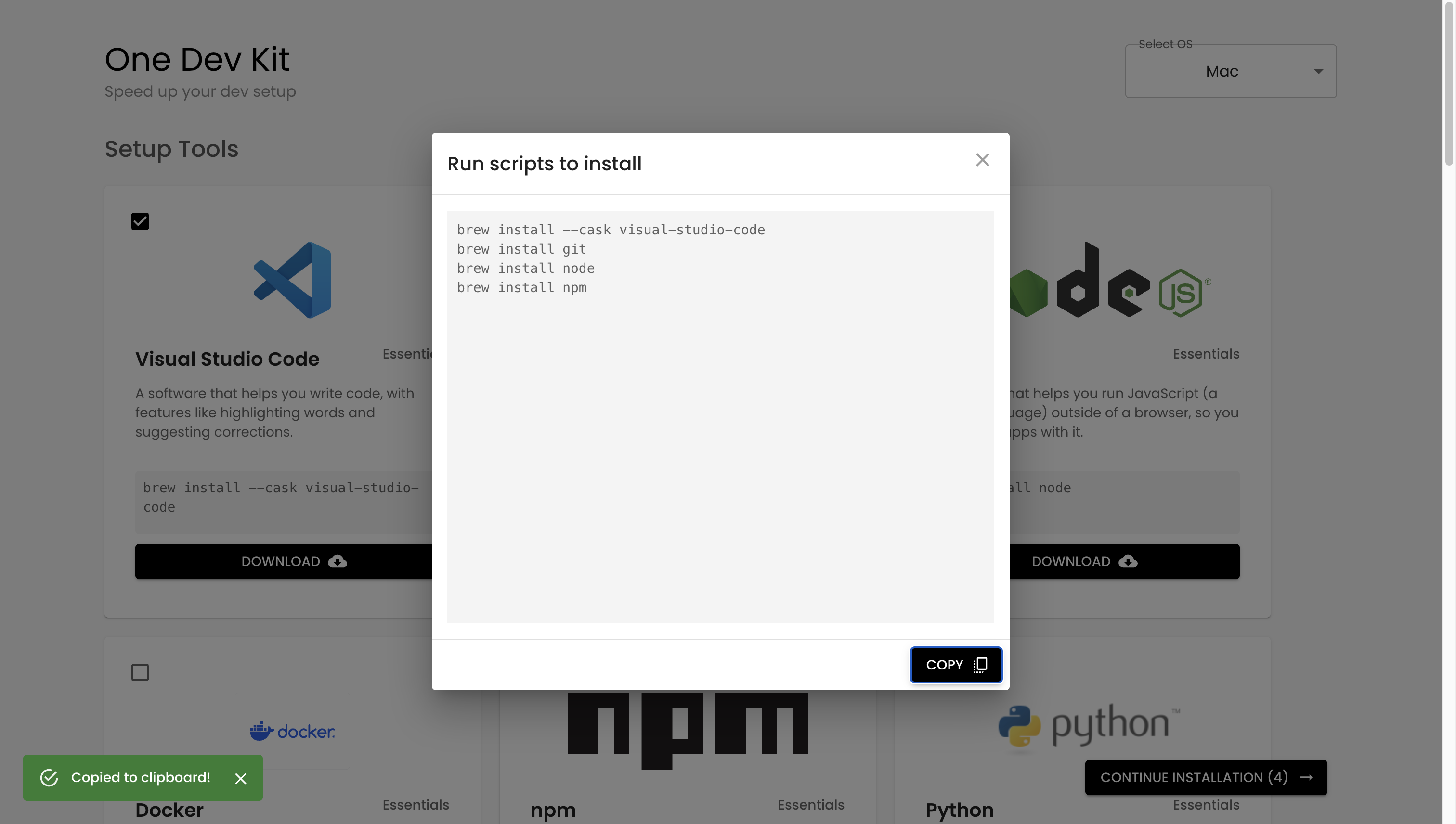 Eén dev -kit media 4