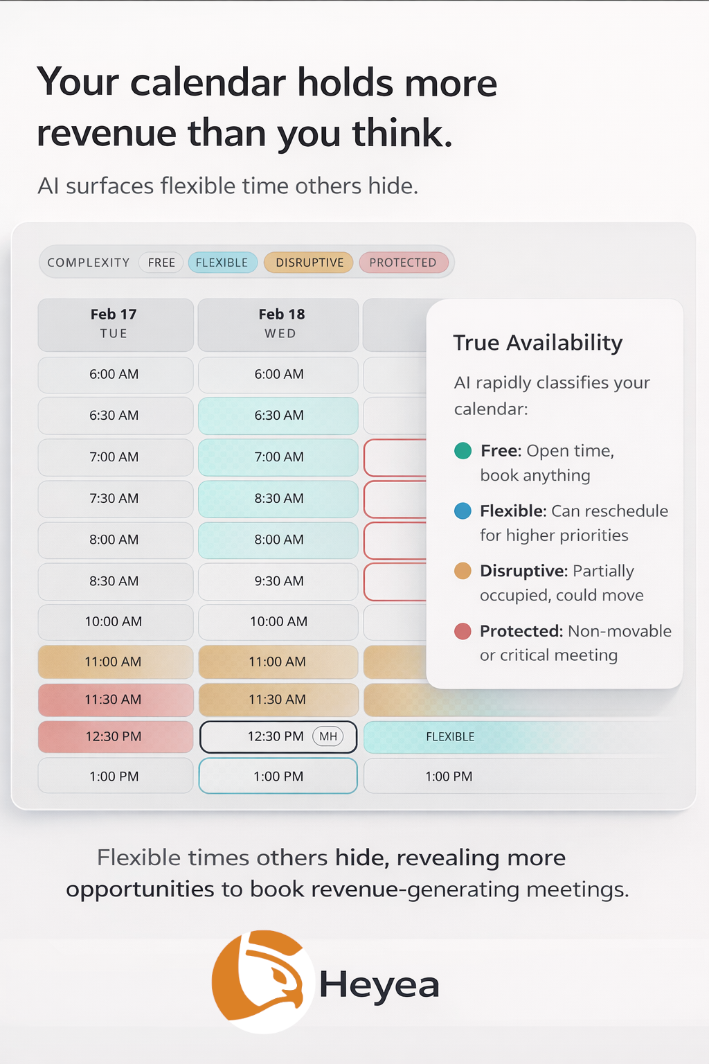 Heyea: All Your Calendars, One You - Screenshot 2 showing product features and functionality