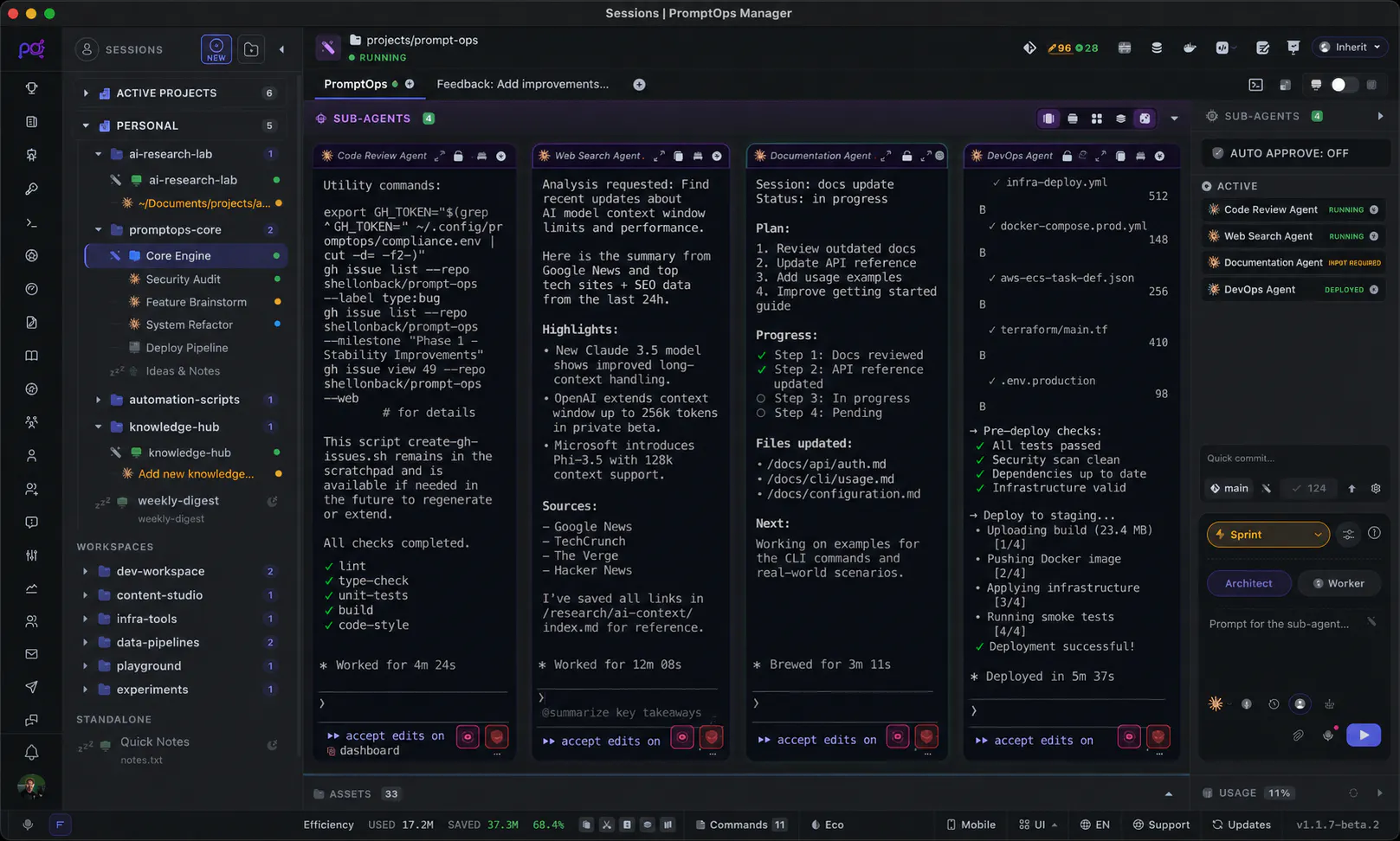 PromptOps: IDE for CLI AI Coding Agents gallery image