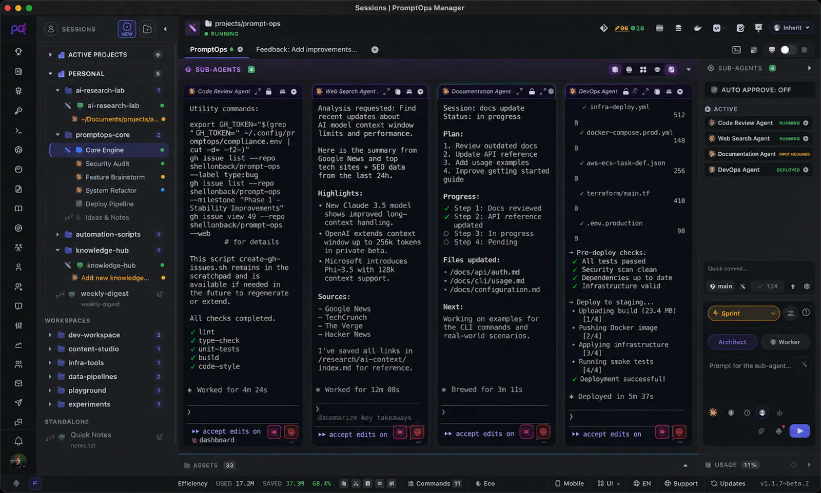 PromptOps: IDE for CLI AI Coding Agents screenshot 2