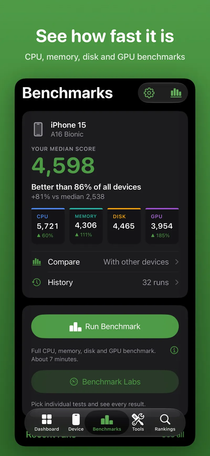DevCheck: CPU Info & Benchmark screenshot 2