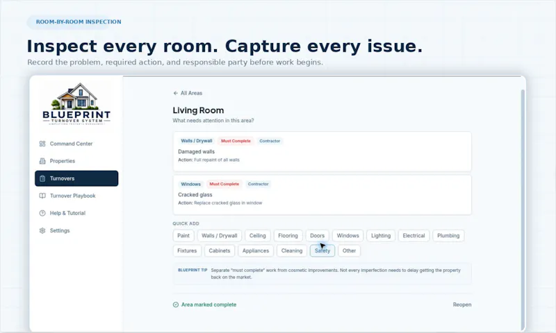 Blueprint Turnover System screenshot 3