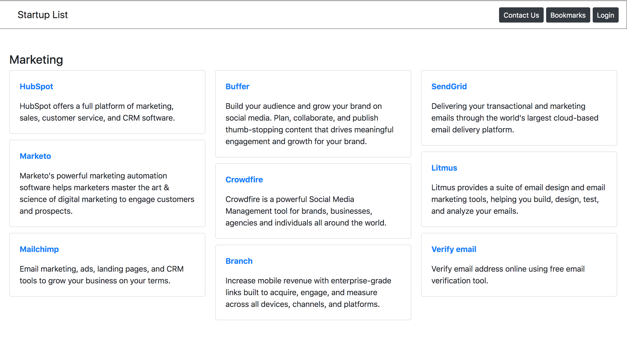 Startup List gallery image