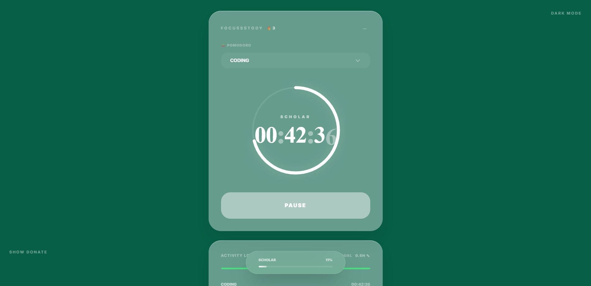 Focussstody - Screenshot 3 showing product features and functionality