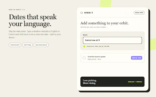 Orbit — Personal Command Center gallery image