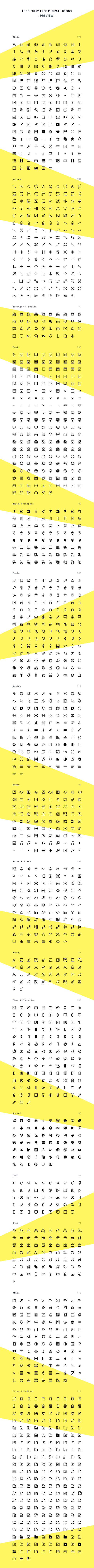 1800 Free Minimal Icons For Designers & Developers - Product ...