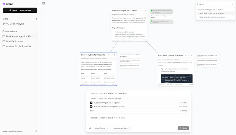 Splat — LLM chat on a graph screenshot 2