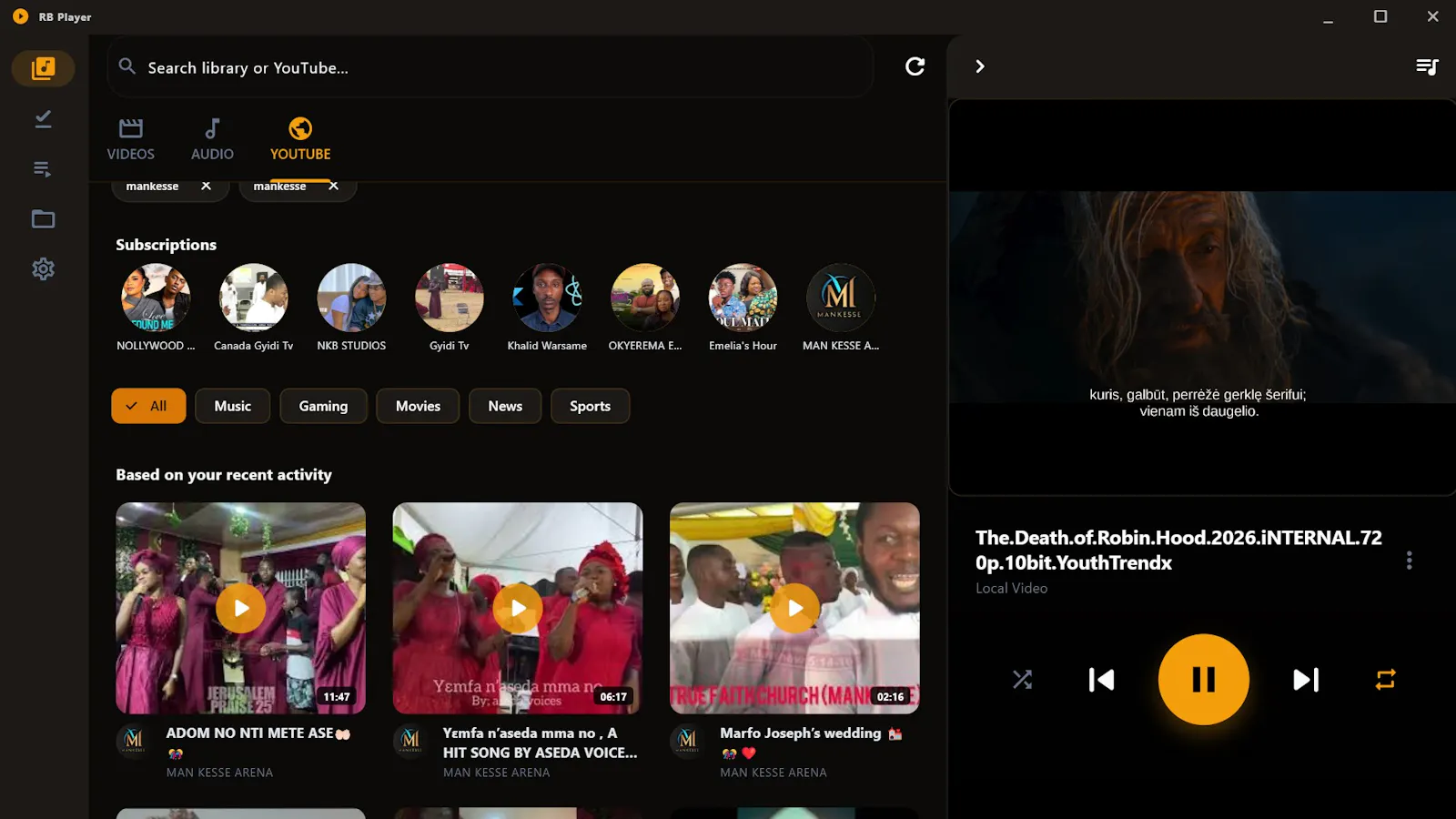 RB Player windows screenshot 1