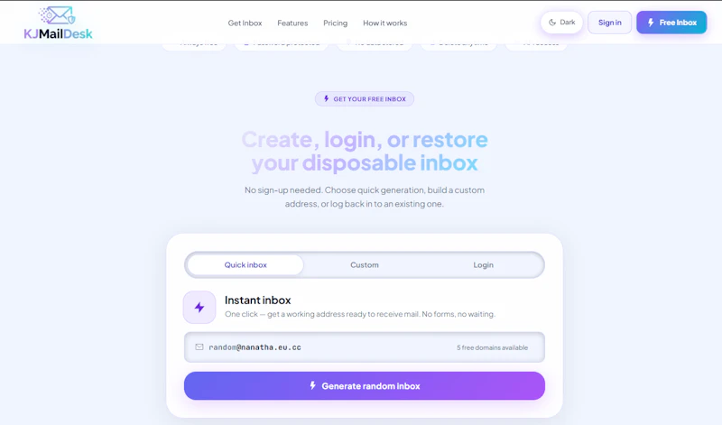 KJMailDesk screenshot 2