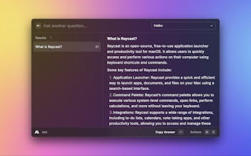 Anthropic's Claude in Raycast gallery image