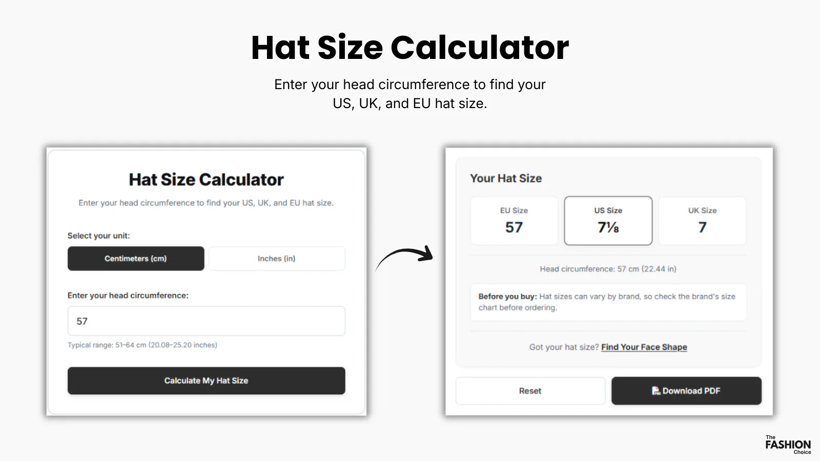 Hat Size Calculator