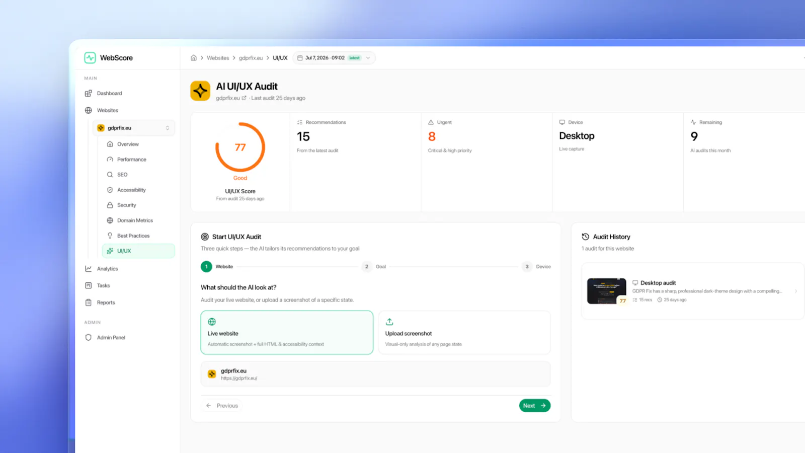 WebScore.now screenshot 6