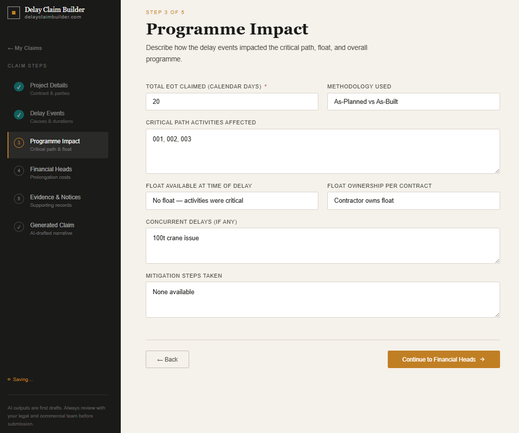 Delay Claim Builder | Claims Simplified gallery image