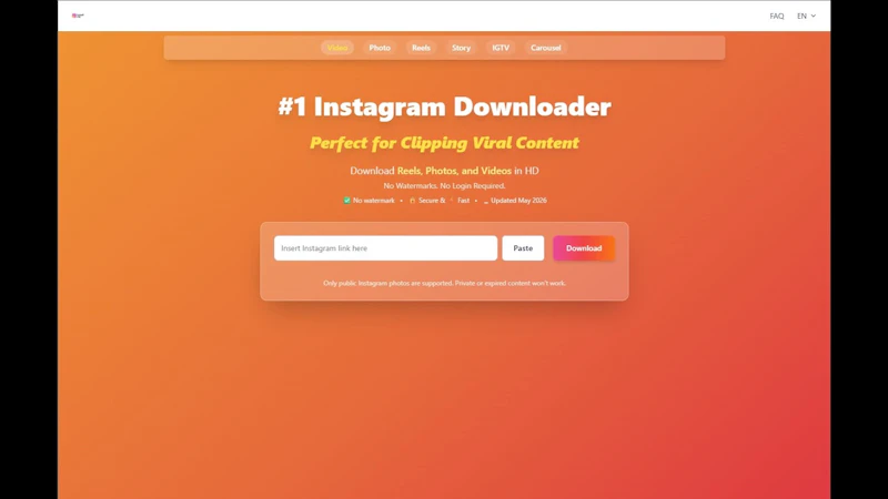 Instagram Downloader screenshot 1 (video preview)