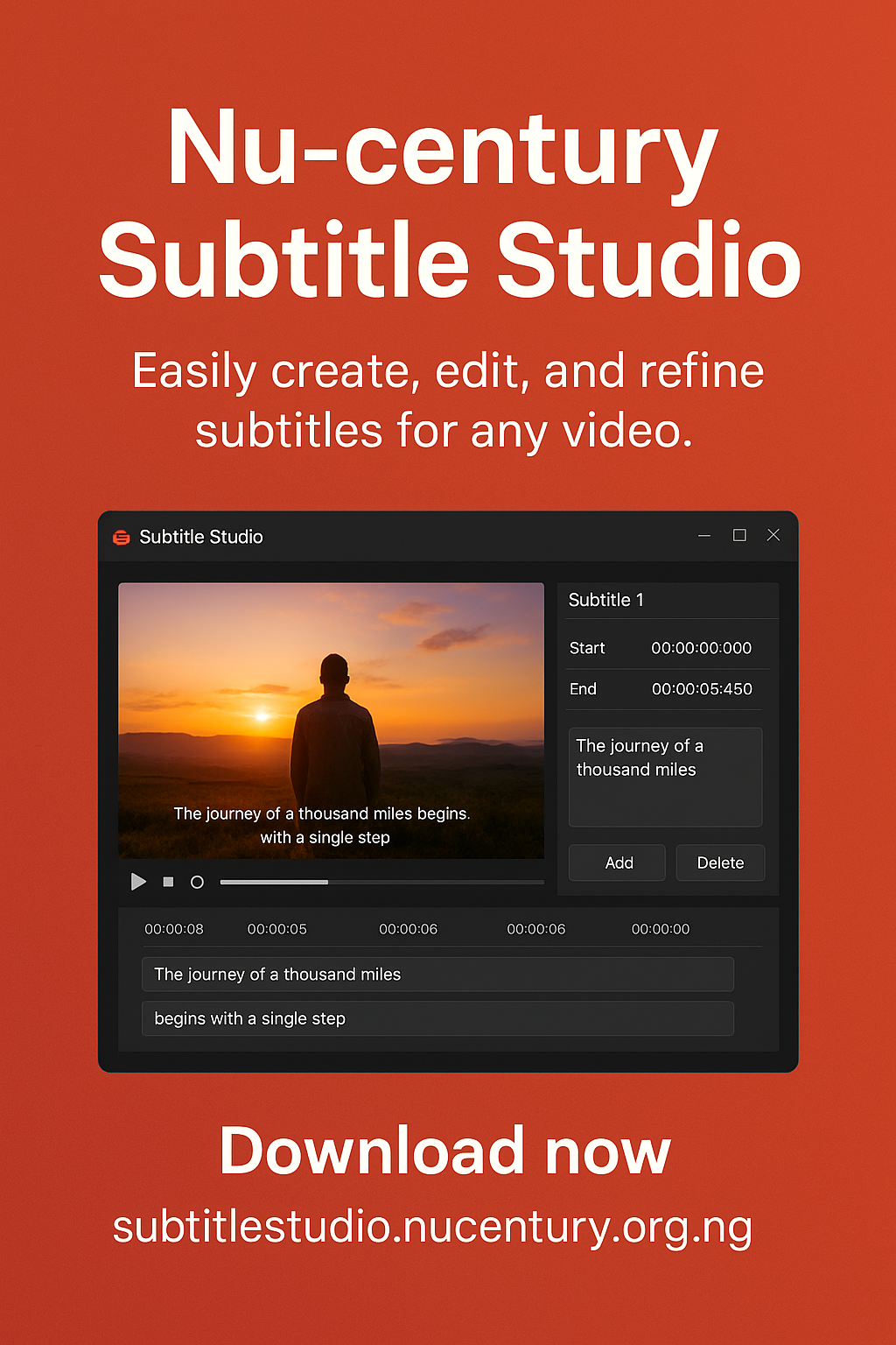 Nu-century Subtitle Studio gallery image