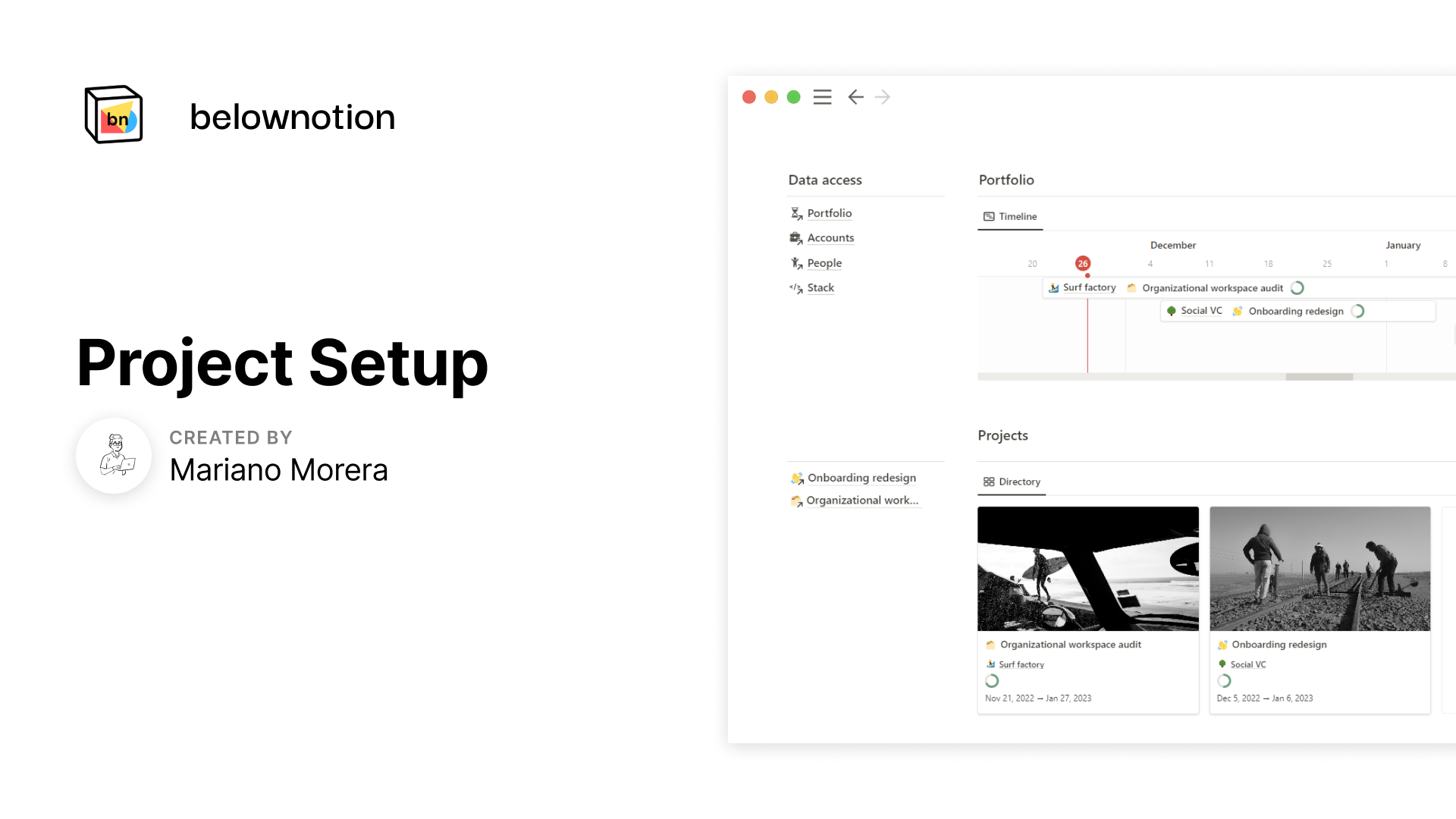 Configuración del proyecto de noción media 1