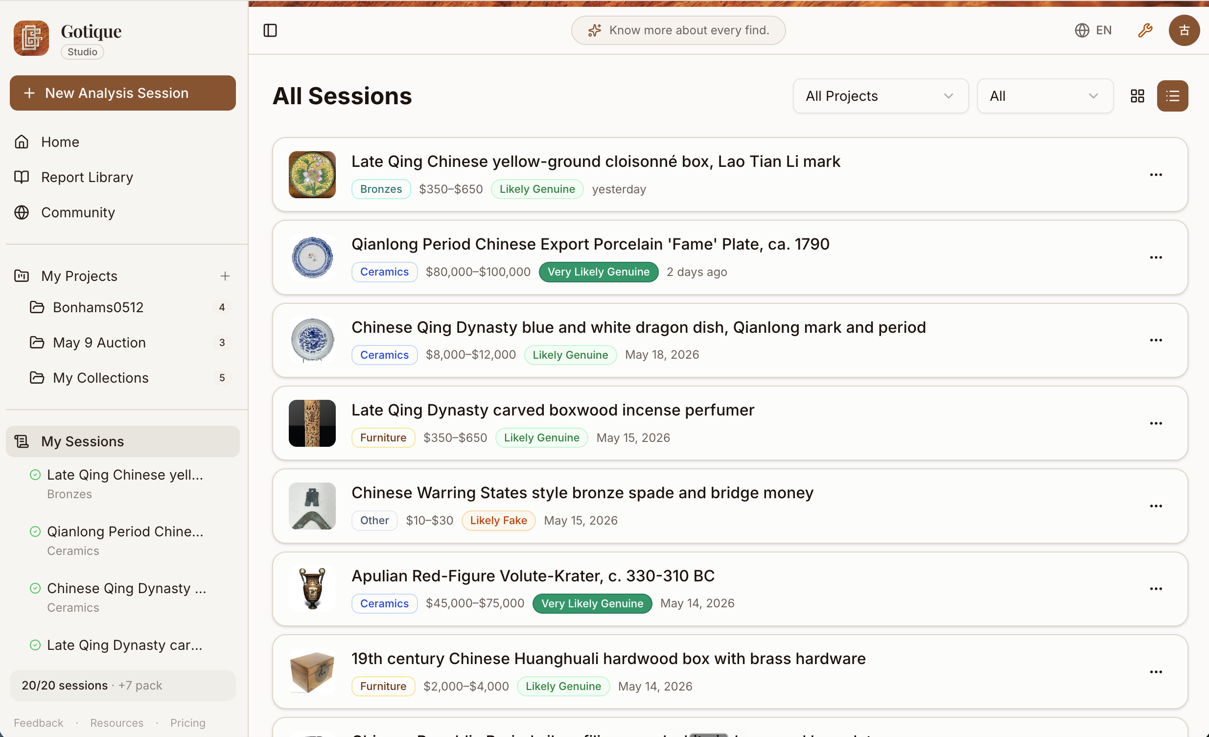 Gotique AI for Antiques gallery image