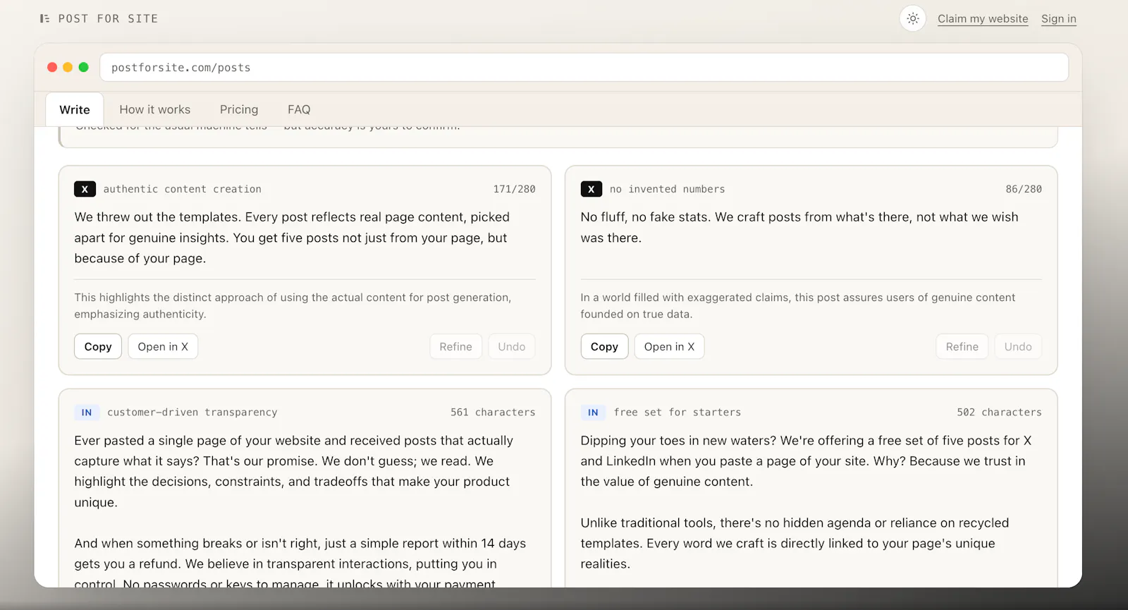 Post for Site screenshot 4