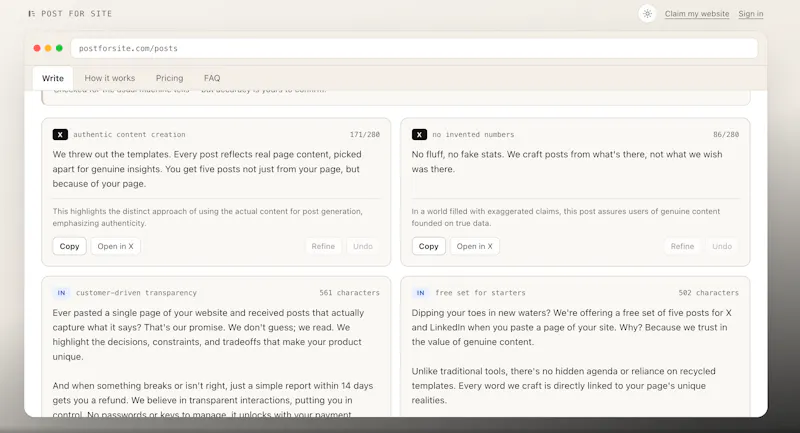 Post for Site screenshot 4