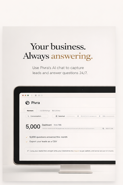 Pivra AI - Screenshot 3 showing product features and functionality