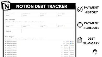 Notion Debt Tracker gallery image
