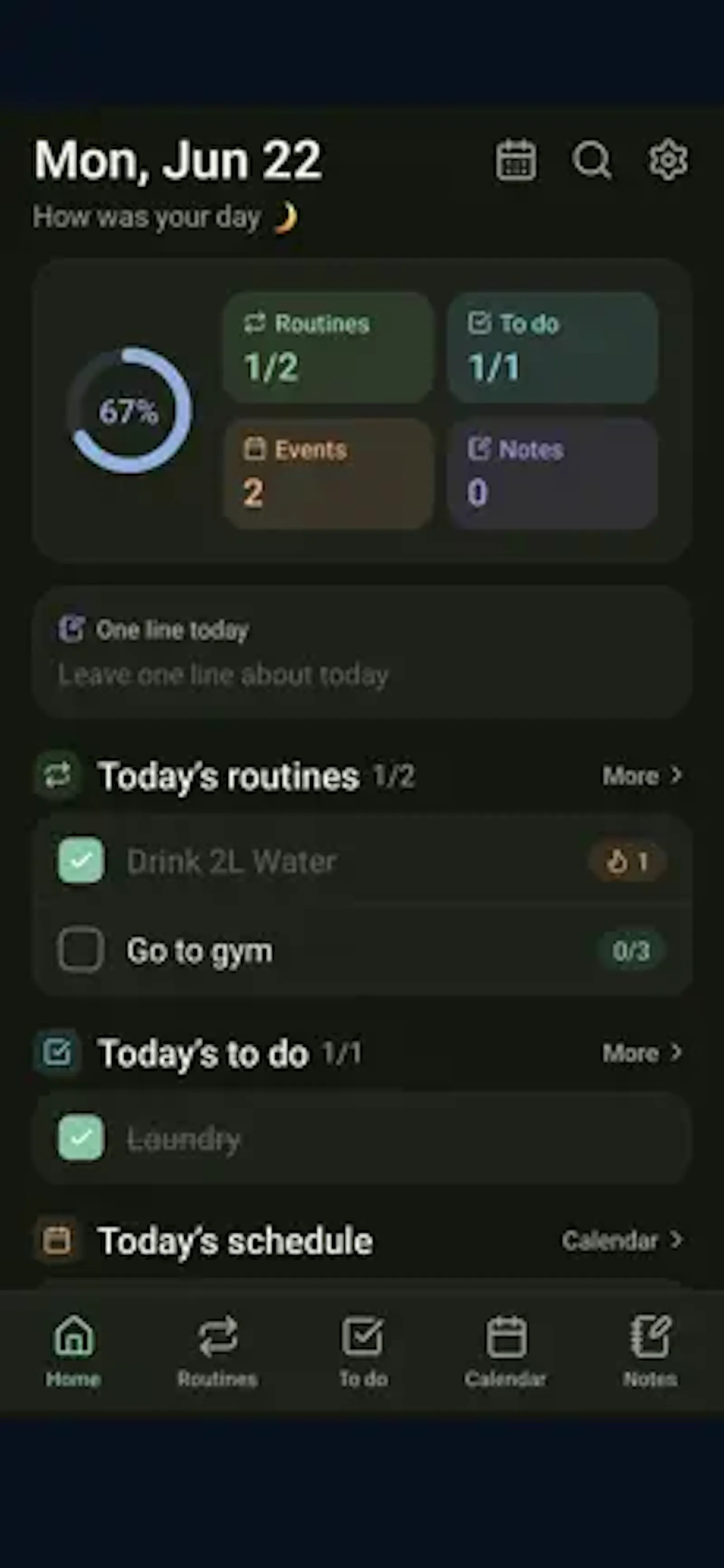 Dailytine - Routine, To do, Memo screenshot 1