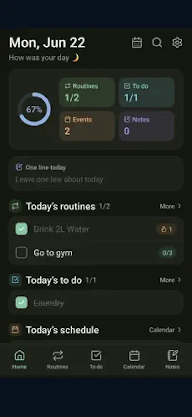 Dailytine - Routine, To do, Memo screenshot 1