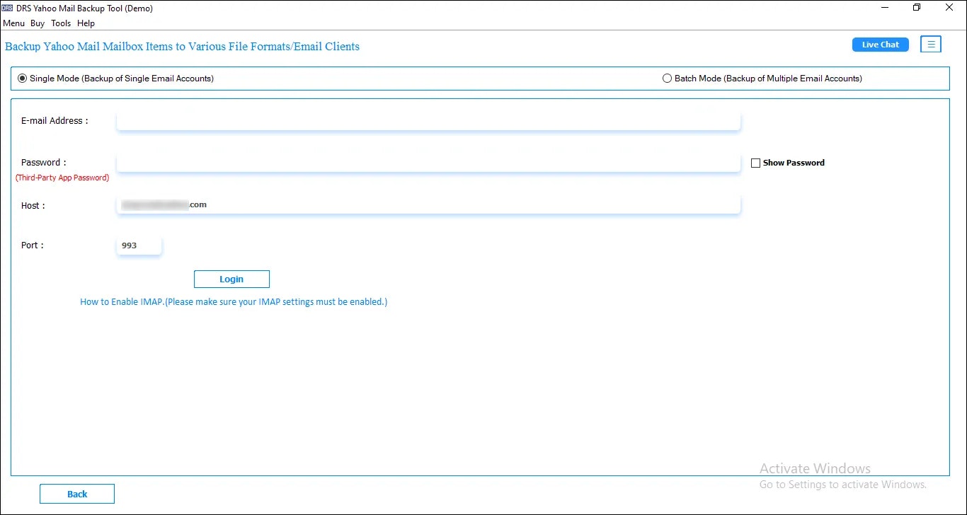DRS sobech yahoo email strumento di backup - Potente strumento di esportazione di Mail Yahoo per tutte le tue esigenze media 1
