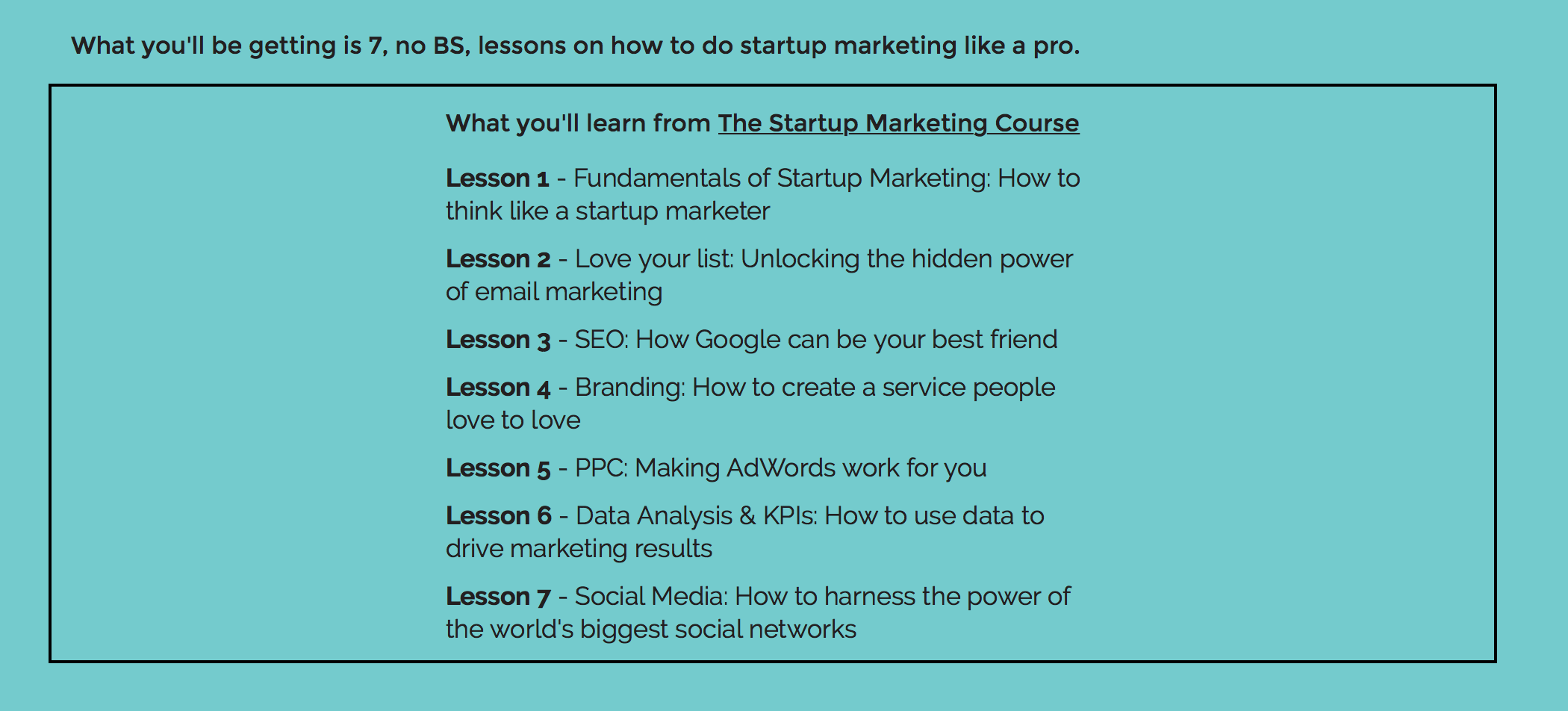 The Startup Marketing Course gallery image