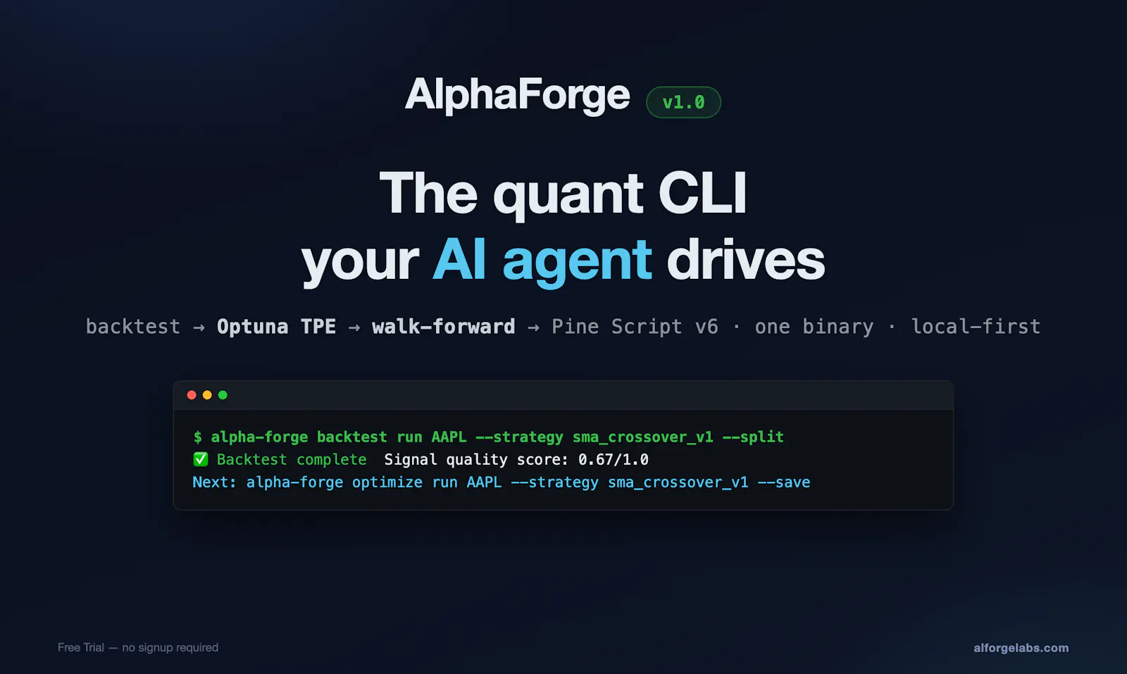 AlphaForge screenshot 1